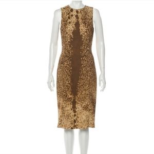 EUC Michael Kors Sheath Neutral Animal Print Midi Size 4